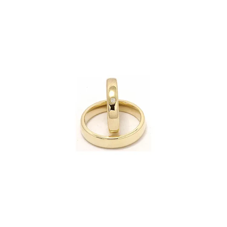 Vielsesringe i 9 karat guld 0,02 ct