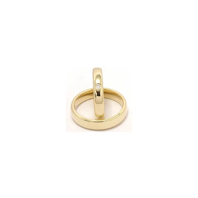 Vielsesringe i 9 karat guld 0,05 ct