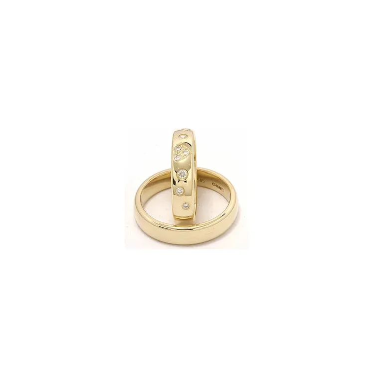 hjerte vielsesringe i 9 karat guld 0,225 ct - sæt