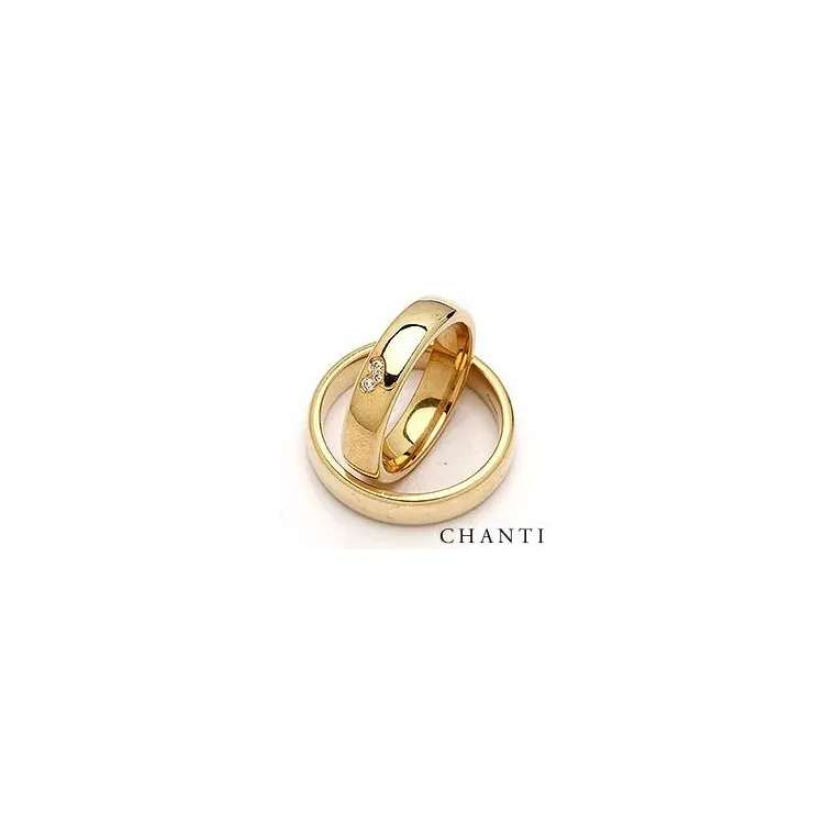 hjerte vielsesringe i 9 karat guld 0,037 ct - sæt
