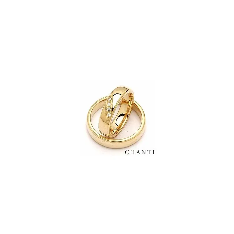Vielsesringe i 9 karat guld 0,04 ct