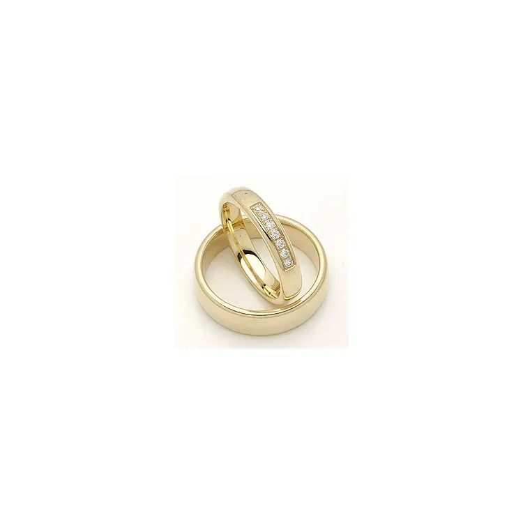 Vielsesringe i 14 karat guld 0,116 ct