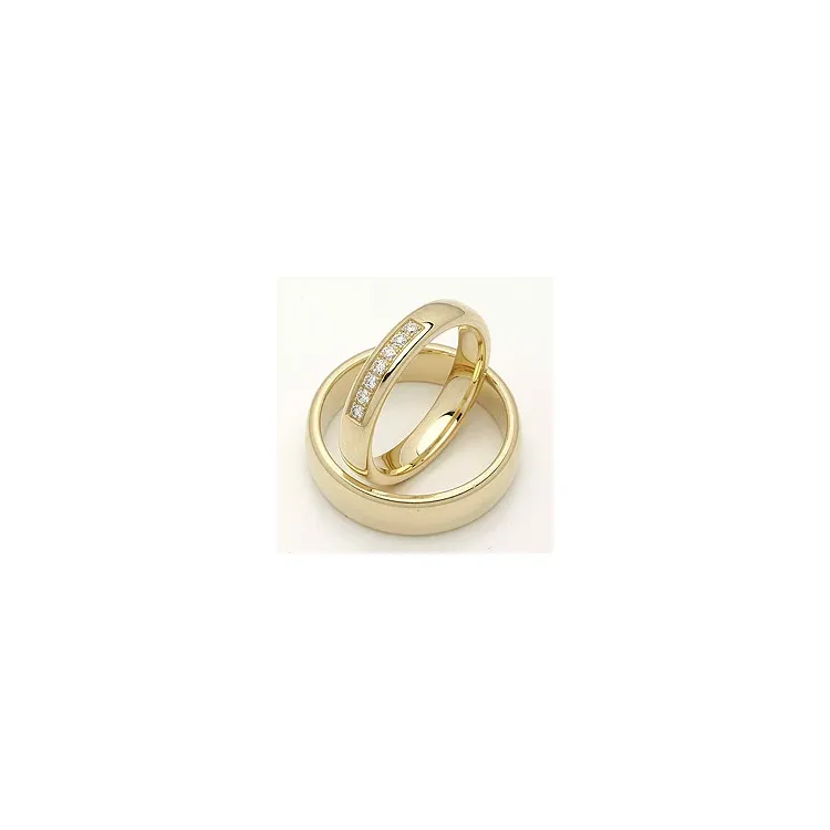 Vielsesringe i 14 karat guld 0,116 ct