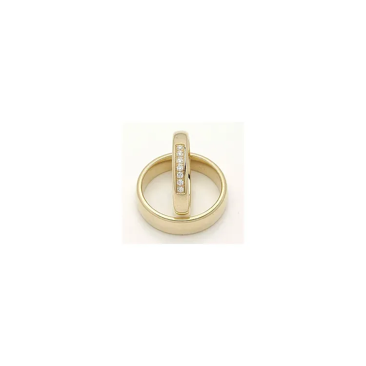 Vielsesringe i 14 karat guld 0,116 ct