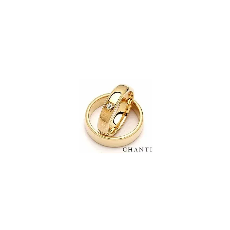 ovale diamant vielsesringe i 14 karat guld 0,05 ct - sæt