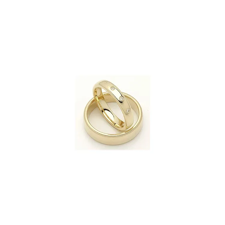 Vielsesringe i 14 karat guld 0,045 ct