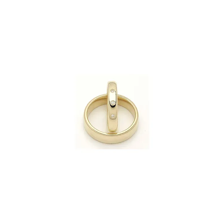 Vielsesringe i 14 karat guld 0,045 ct