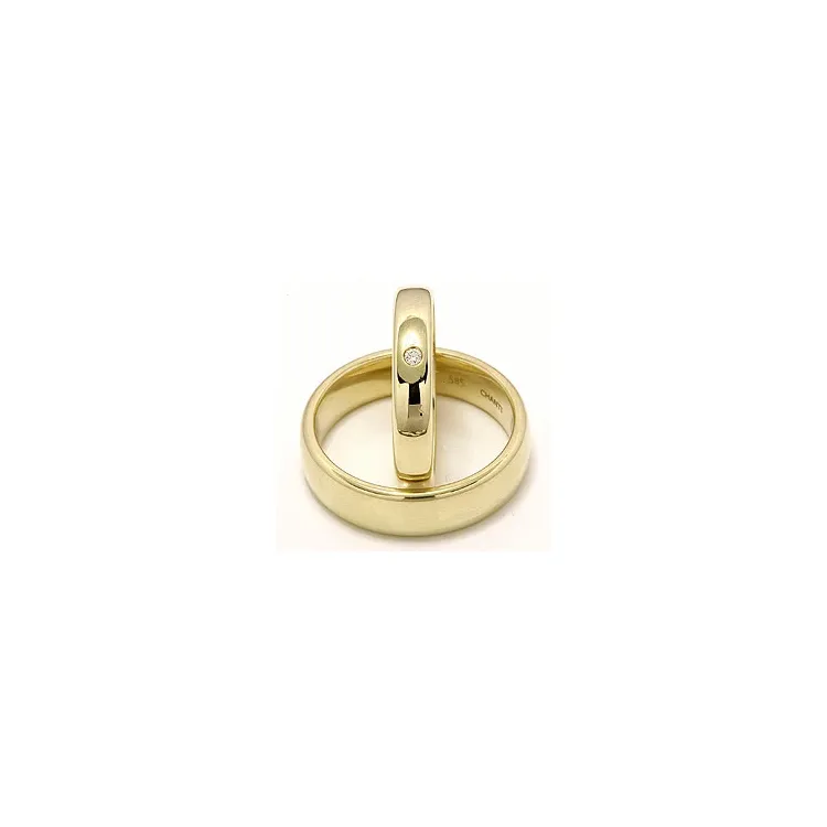 Vielsesringe i 9 karat guld 0,02 ct