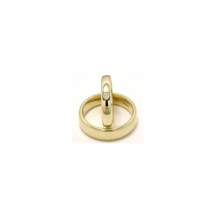 Vielsesringe i 9 karat guld 0,05 ct