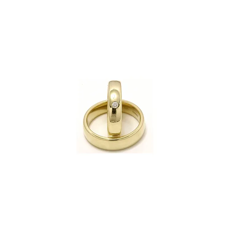 Vielsesringe i 9 karat guld 0,05 ct