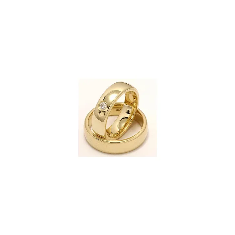 Vielsesringe i 9 karat guld 0,10 ct
