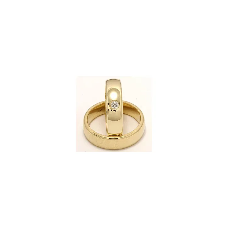 Vielsesringe i 9 karat guld 0,10 ct