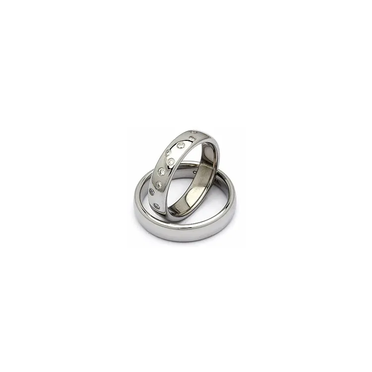 Vielsesringe i stål 0,126 ct