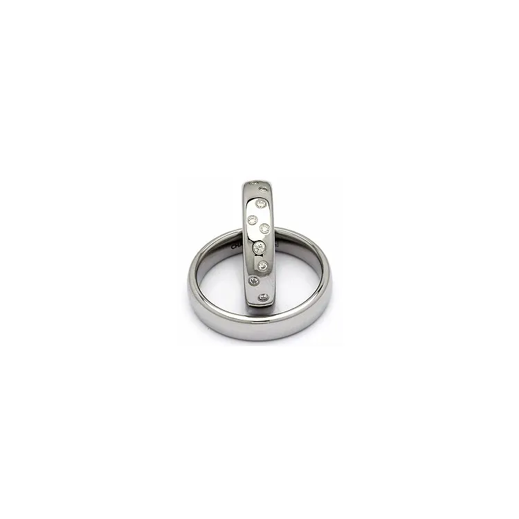Vielsesringe i stål 0,126 ct