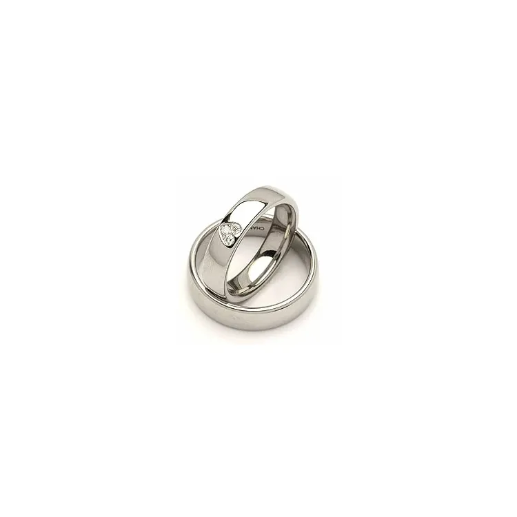 Vielsesringe i stål 0,075 ct