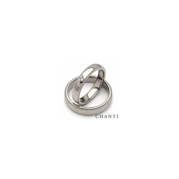 Vielsesringe i titanium 0,03 ct