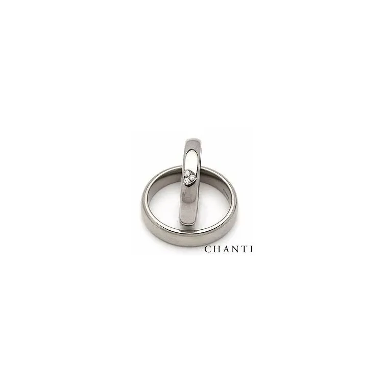 Vielsesringe i titanium 0,03 ct