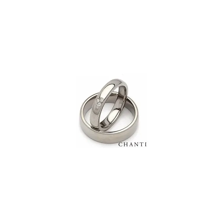 Vielsesringe i titanium 0,03 ct