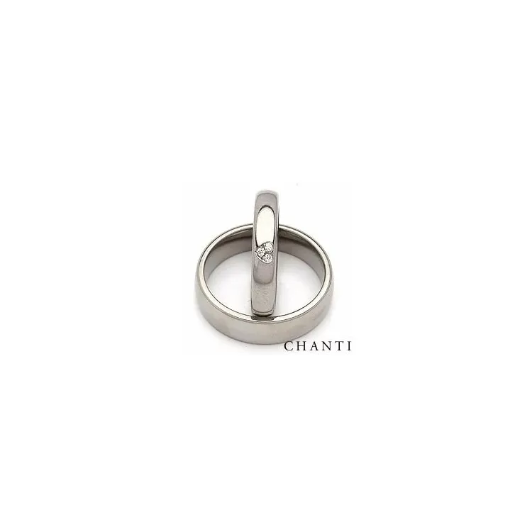 Vielsesringe i titanium 0,03 ct