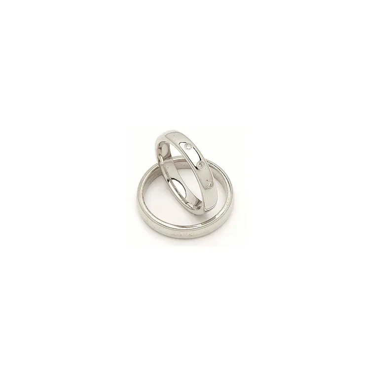 Vielsesringe i sølv 0,045 ct