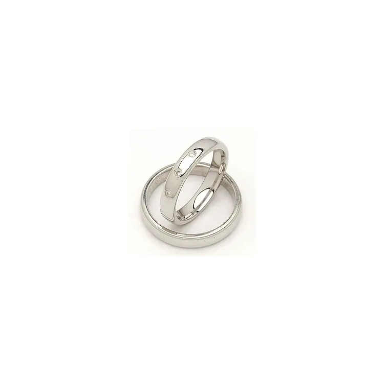Vielsesringe i sølv 0,045 ct