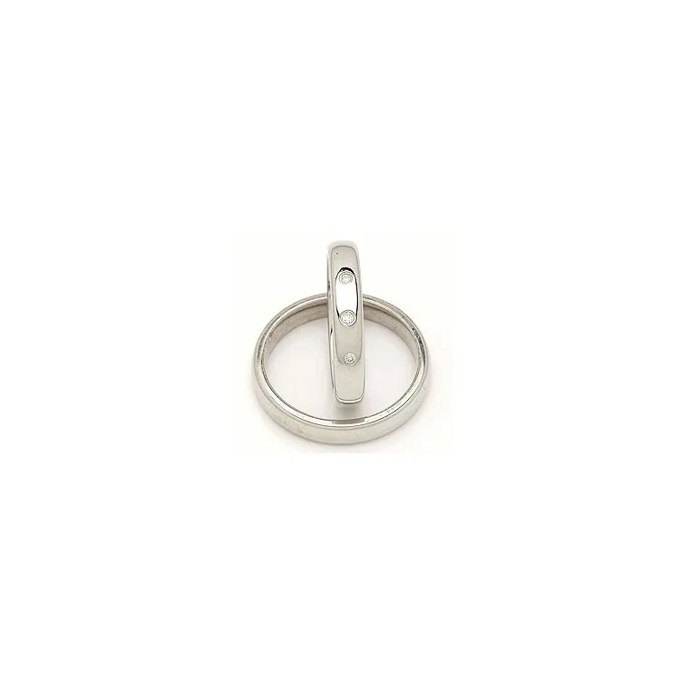 Vielsesringe i sølv 0,045 ct