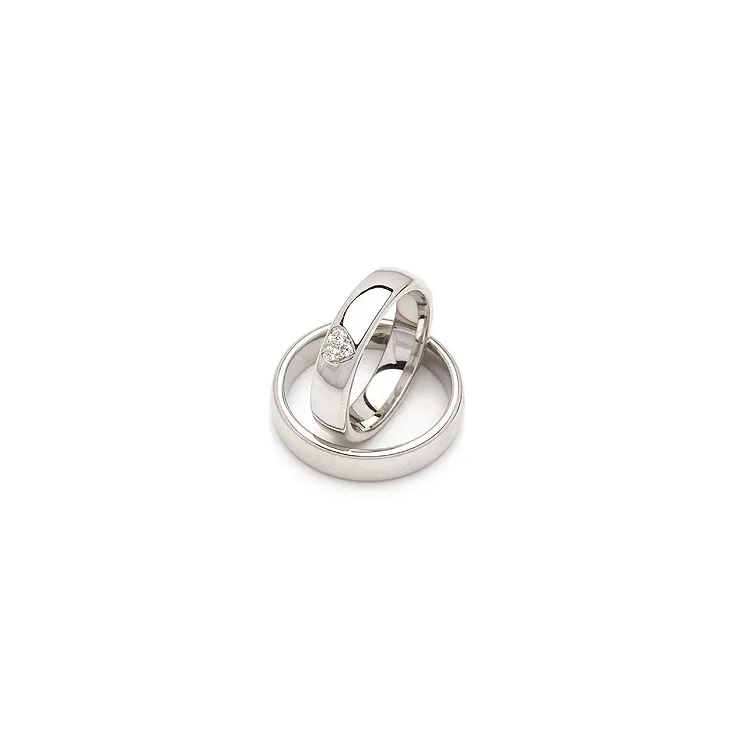 Vielsesringe i sølv 0,075 ct