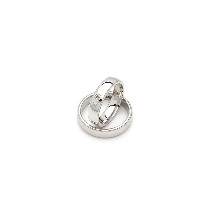 Vielsesringe i sølv 0,05 ct