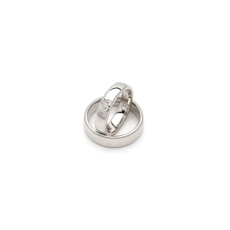 Vielsesringe i sølv 0,075 ct