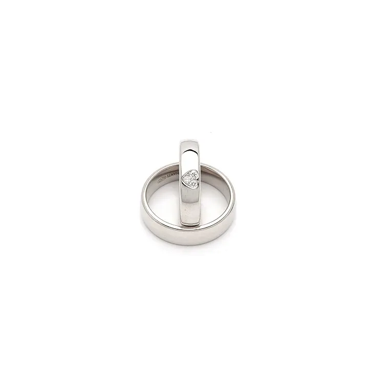 Vielsesringe i sølv 0,075 ct