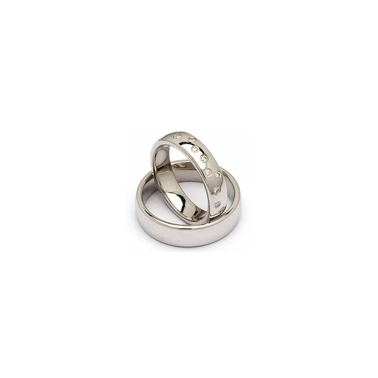 Vielsesringe i sølv 0,126 ct
