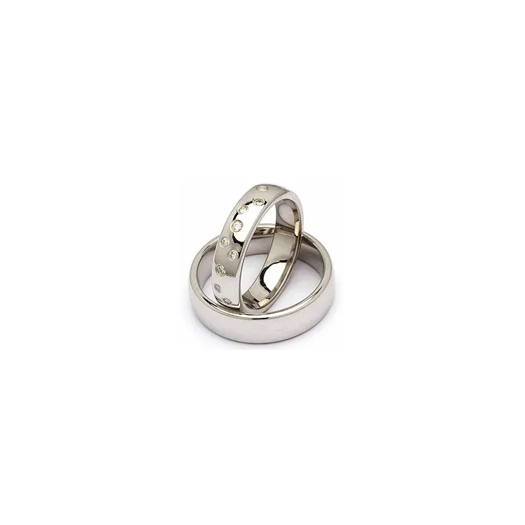 Vielsesringe i sølv 0,126 ct