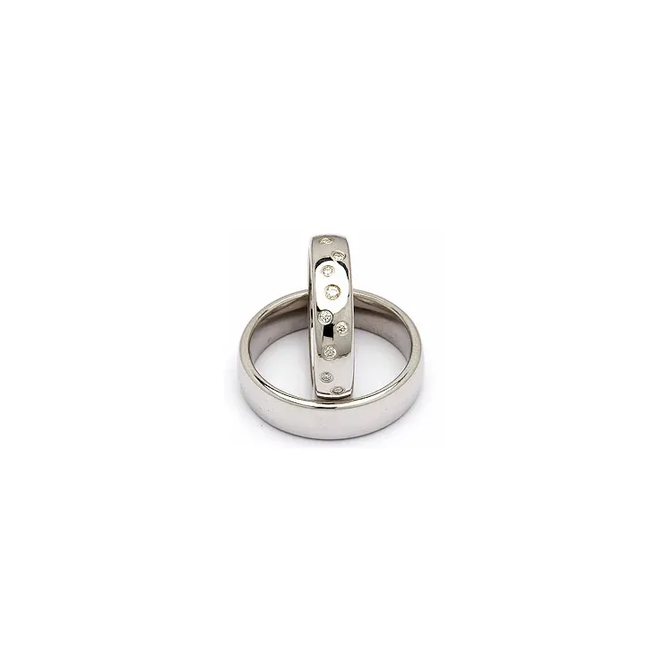 Vielsesringe i sølv 0,126 ct