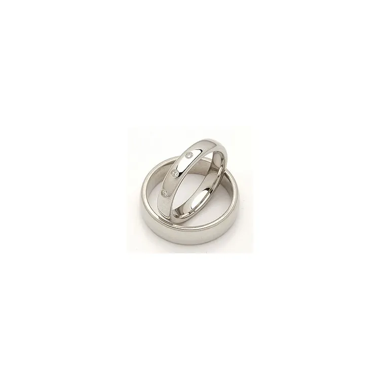 Vielsesringe i sølv 0,045 ct