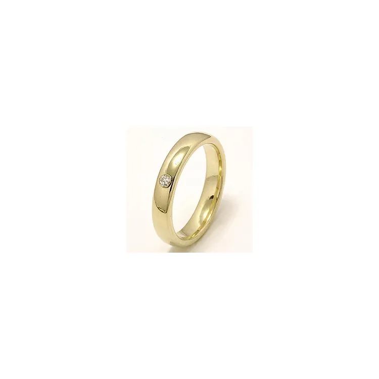 Vielsesring i 9 karat guld 0,05 ct