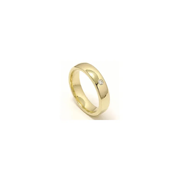 Vielsesring i 9 karat guld 0,05 ct