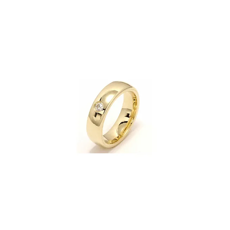 Vielsesring i 9 karat guld 0,10 ct