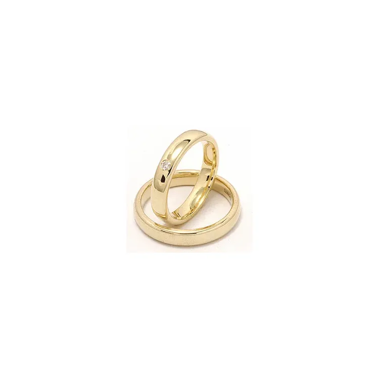 Vielsesringe i 9 karat guld 0,05 ct