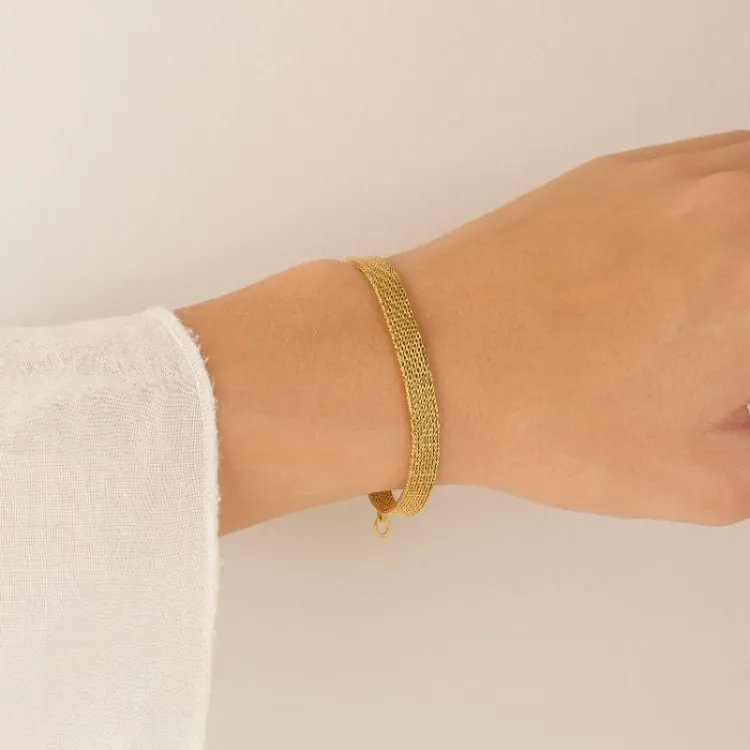 vandfast armbånd i forgyldt stål  x 6 mm  - OCEANA