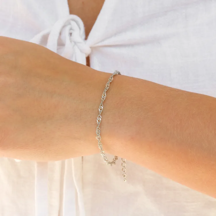 vandfast singapore armbånd i stål  x 2,5 mm  - OCEANA