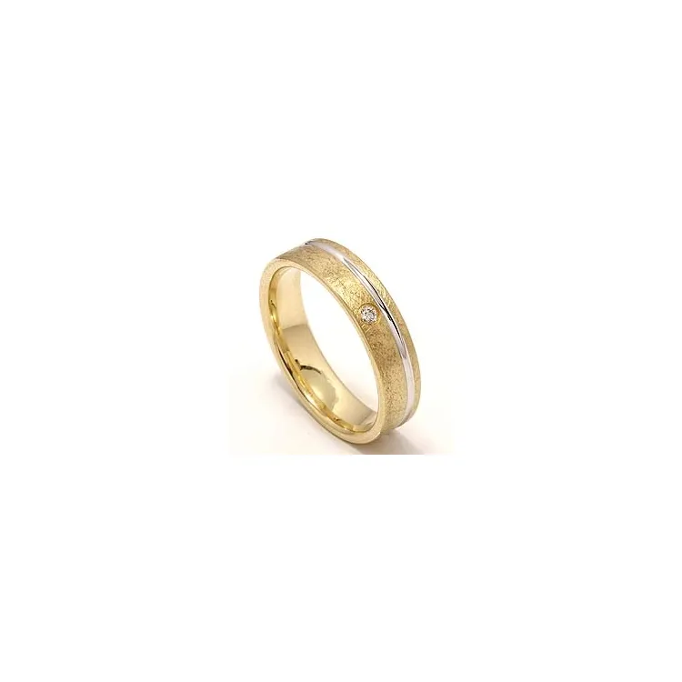 Kollektionsprøve diamant ring i 14 karat guld.- og hvidguld 1 x 0,025 ct