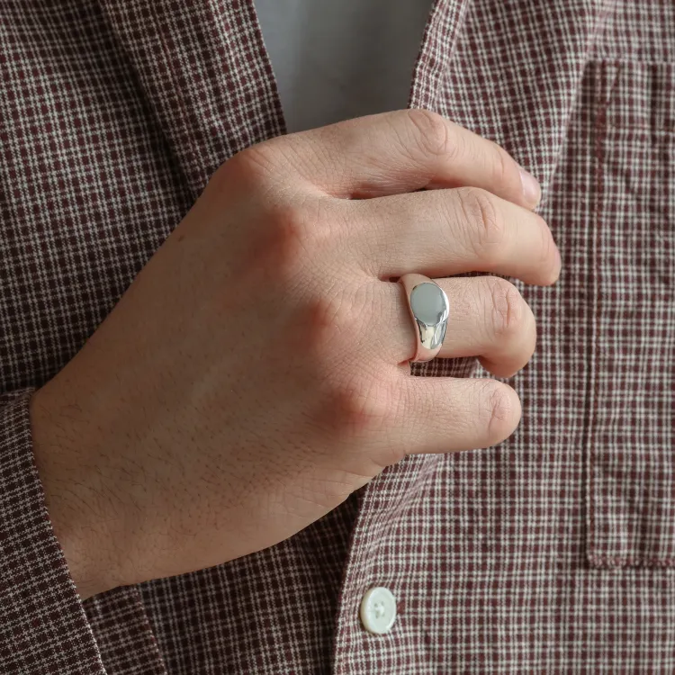 vandfast oval ring i stål