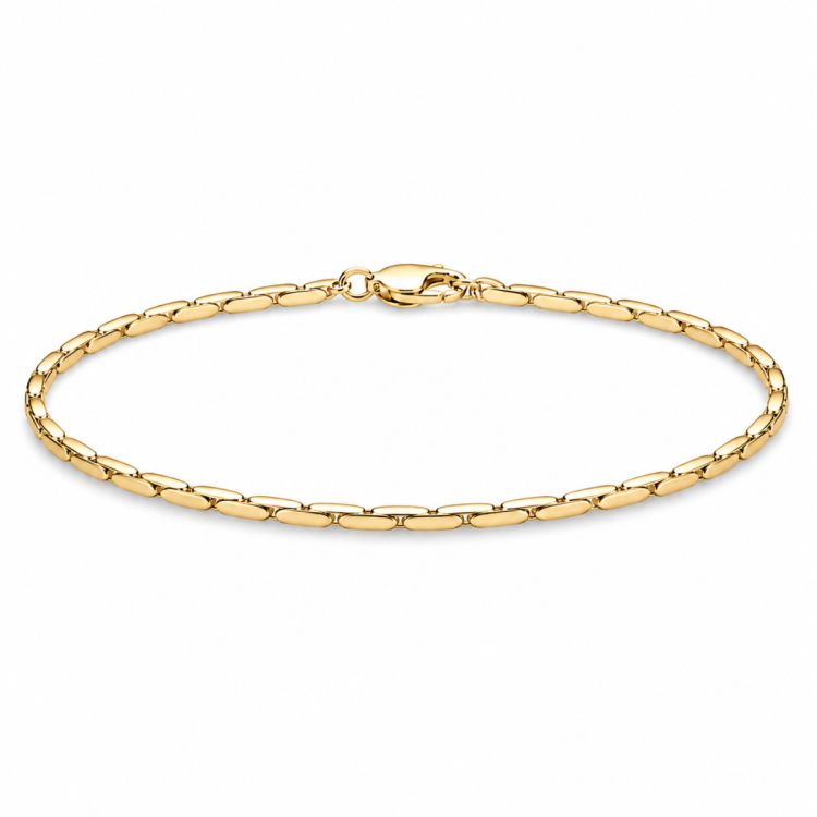 vandfast armbånd i forgyldt stål  x 1,5 mm 