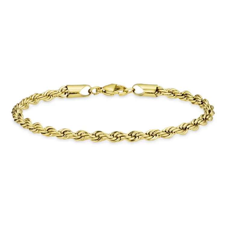vandfast armbånd i forgyldt stål  x 3,50 mm 