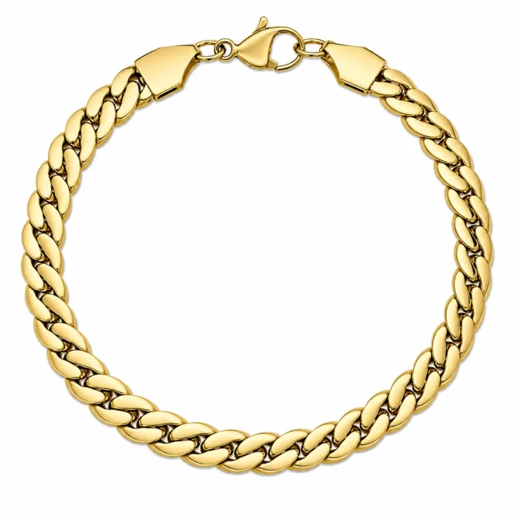 vandfast armbånd i forgyldt stål  x 6,5 mm 