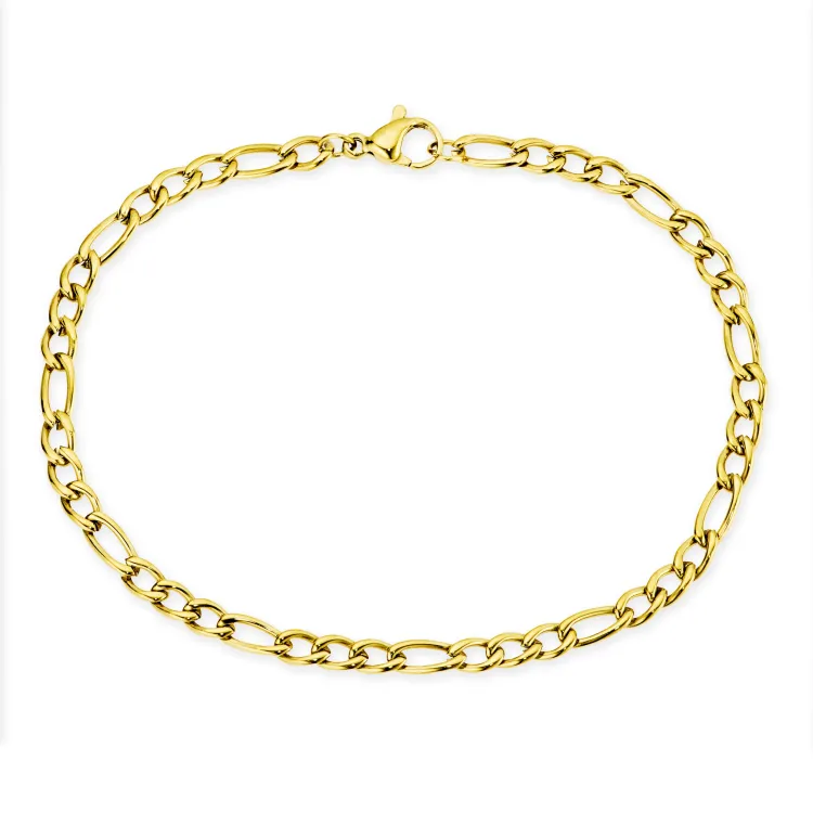 vandfast armbånd i forgyldt stål  x 4,0 mm 