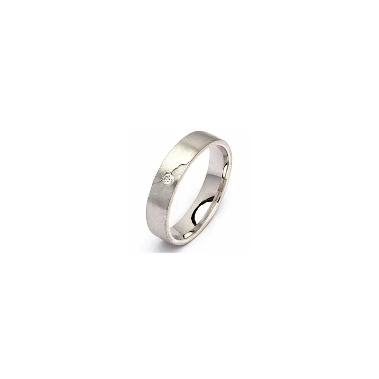 Vielsesring i sølv 0,035 ct