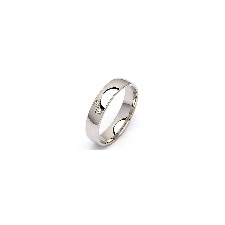 Vielsesring i sølv 0,020 ct