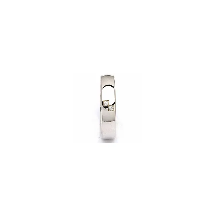 Vielsesring i sølv 0,020 ct