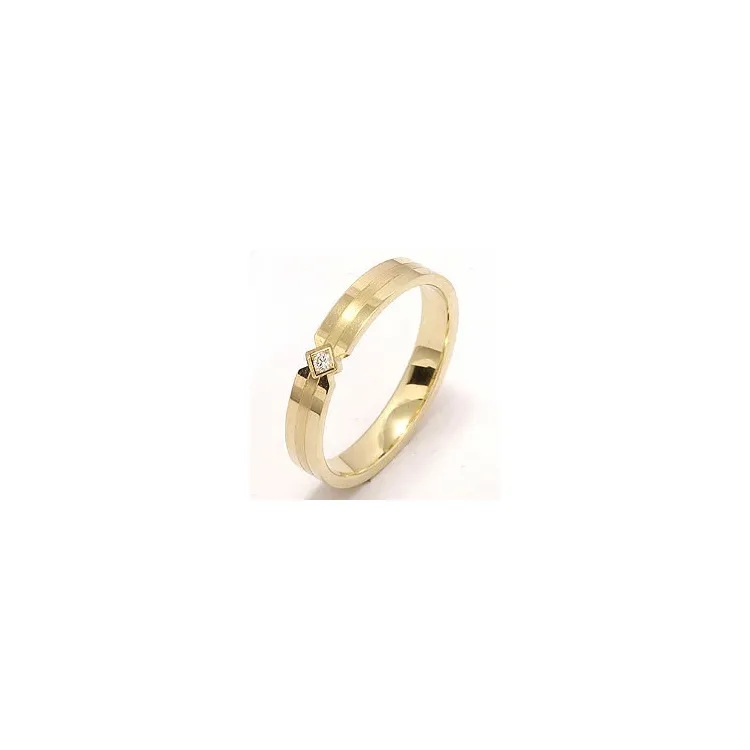 dame vielsesring i 14 karat guld 0,018 ct